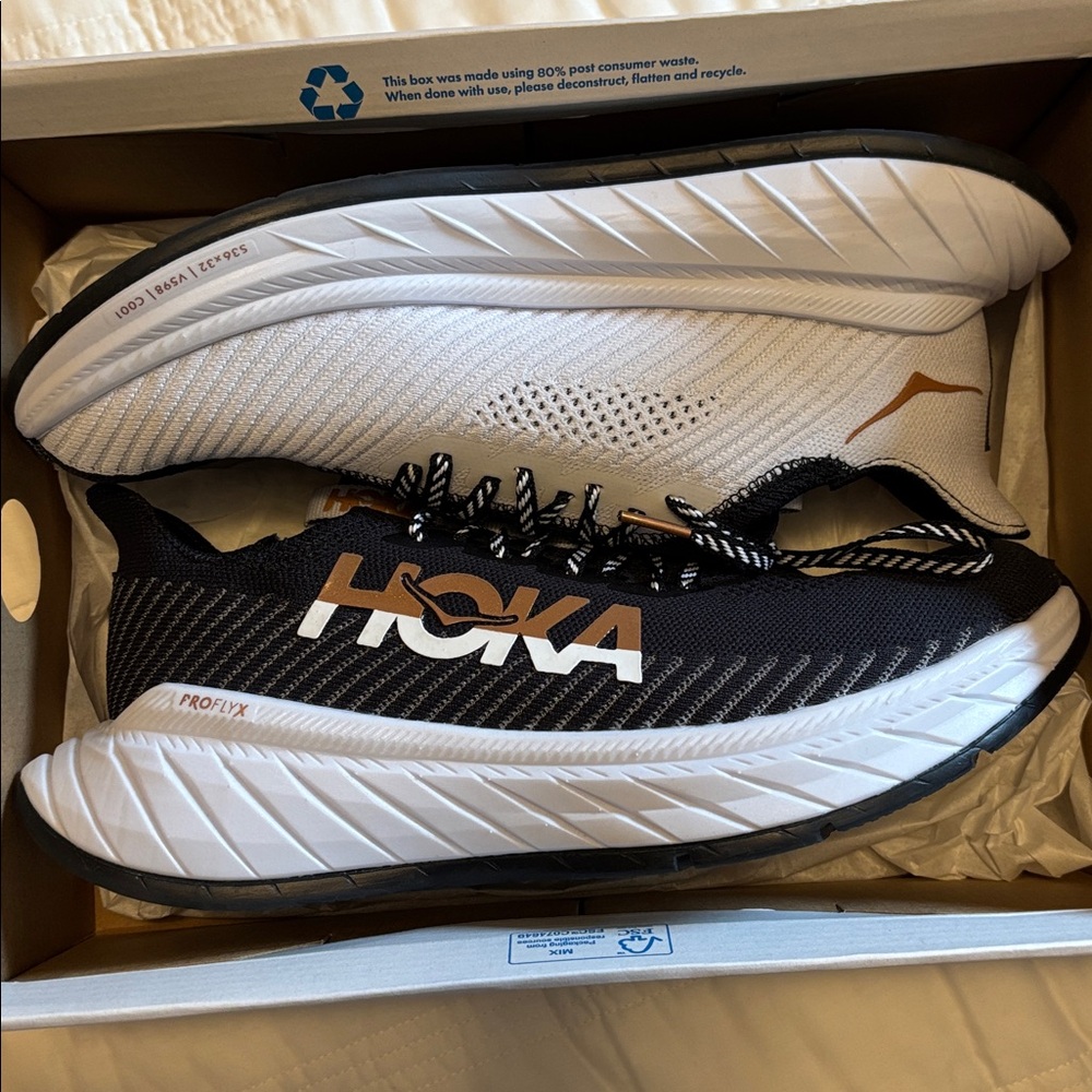 Hoka Black and White Running Shoes - Picture 10 of 12